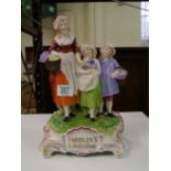 Continental Yardley 's Old English Lavender Figure: height 31cm, damage noted to basket handle