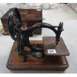 An antique Willcox & Gibbs sewing machine: