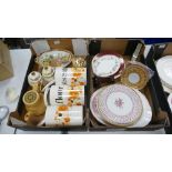 A mixed collection of items to include: Fieldings mid century storage jars, decorative plates, seiko