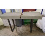 Broken rock effect side table: length 155cm x width 40cm x height 84cm