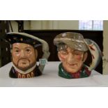 Royal Doulton Seconds Character jugs: Henry VII & The Poacher D6429(2)