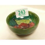 Moorcroft Hibiscus on Green Ground Small Dish: diameter 8.5cm