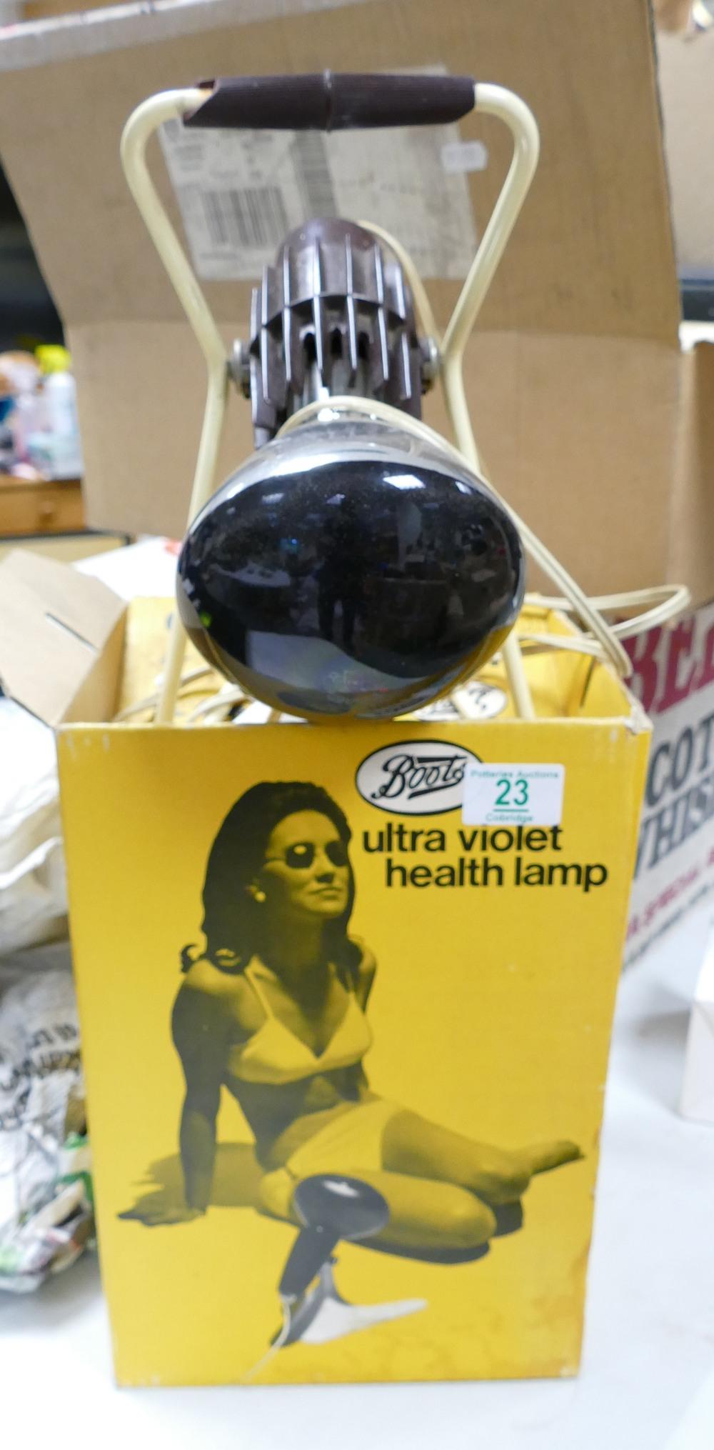 Boxed Boots Mid Century Ultra Violet Health Lamp: