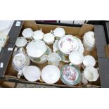A mixed collection of items to include: Victoria Floral decorated tea ware, Royal Albert items etc