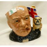 Royal Doulton Large Character Jug Winston Churchill D6907: with certificate