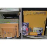 A large quantity of card making: craft / art materials ( 2 trays)