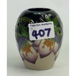 Moorcroft Festive Friends vase: dated 2010, height 9cm. Boxed