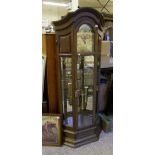 A reproduction large brass faced longcase clock: