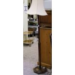 Oak standard lamp: with shade