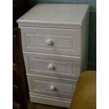 Alston Furniture Modern White Bedside Cabinet: