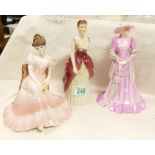 Coalport Lady Figures: Ashley & limited edition figure Thoughts of You together with Zoe Camera