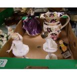 A collection of pottery items to include: Royal Doulton Seconds Ballerina figures, similar