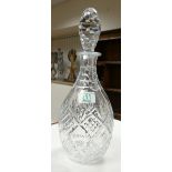 Quality Lead Crystal Wine Deanter: height 37cm