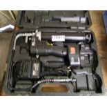 A Sealey 18 volt cordless grease gun: cased and used. Model number cpg18v