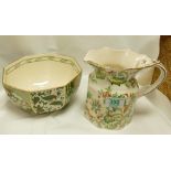 Masons Palladian Patterned Jug: together with Ocatgonal Applique patterned bowl(2)