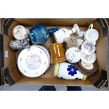 A mixed collection of items to include: Spode Whisky Decanter, Caverswall tankard, Royal Doulton