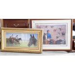 Two Framed Horse Racing Prints including: Frankie Detori Ascot Scene and another (2)