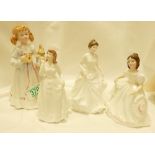 Royal Doulton Collectors club figures: Amanda, Harmony, Joy and Bunnys Bedtime(4)