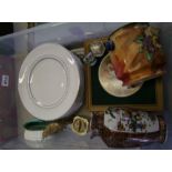 A mixed collection of items to include: royal Doulton Tiara patterned dinner plates, oriental vases,