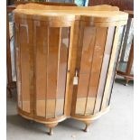 Walnut 2 Door China Cabinet: