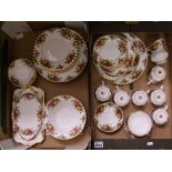 Royal Albert Old Country Roses tea and dinner ware: including dinner plates, salad plates, rimmed