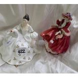 Royal Doulton figurines top o the hill HN1834: and My love HN2339 (2)