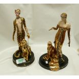 Frankin Mint Limited edition figures: Leopard & Ocelot(2)