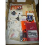 A mixed collection of items to include: 1930's bank bonds, local railway books, advanced motorise