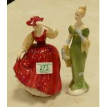 Royal Doulton Lady Figures: Buttercup HN2399 & Lorna HN2311