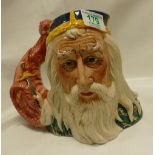 Royal Doulton large Character Jug Merlin D7117: Royal Doulton large jug Merlin, limited edition with