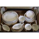A collection of paragon Belinda dinner ware: to include 8 dinner plates, oval dish, 2 gravy