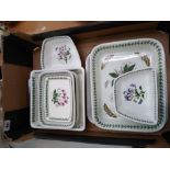 A collection of Portmerion Botanical oven and serving dishes: size of largest 31 x 24cm (10)