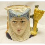 Royal Doulton large two sided character jug: King Arthur & Guinivere D6836