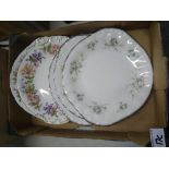 A collection of five paragon country lane floral sandwich plates: and best lane