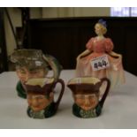 Royal Doulton Small Child Figure Sweeting: together with Royal Doulton Small Character Jug The