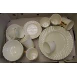 Royal Albert Val D'or mugs: side plates together with white dinner plates