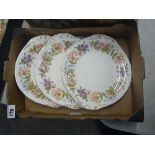A collection of four paragon country lane floral sandwich plates: