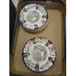 A collection of Masons Christmas decorative wall plates: (12)
