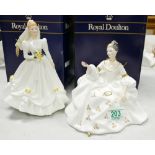 Boxed Royal Doulton Character Figures: My Love HN2339 & Bride HN3284(2)