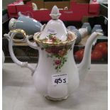 Royal Albert old country roses coffee pot: seconds