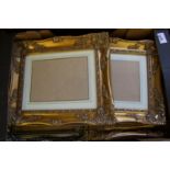 A collection of ornate gilt picture frames.