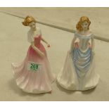 Royal Doulton Lady figures: Kirsten HN4101 & Julie HN3878(seconds)(2)