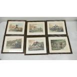 A set of Six prints: after Atken, H Ackermann's Hunting scraps, 15cm x 22cm