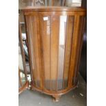 Walnut Single Door China Cabinet: