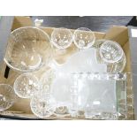 A collection of modern quality glass crystal items to include: bowls, picture frame, champagne bowls