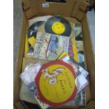 A mixed collection of items to include: 1970's soul and similar records and singles, childrens