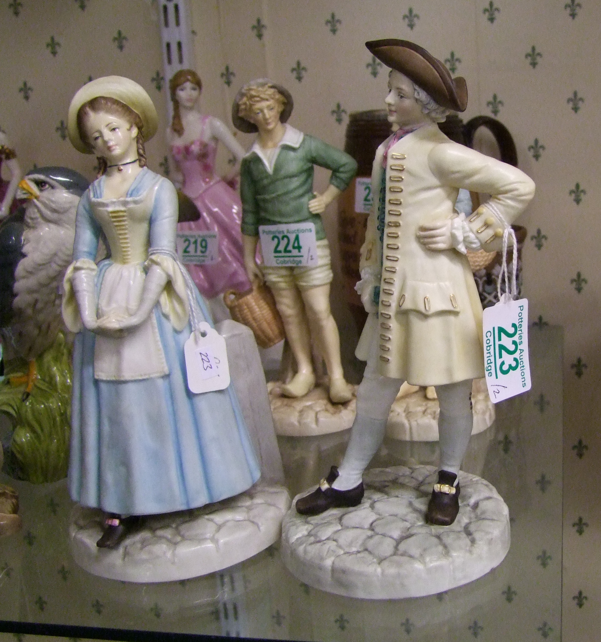 Royal Worcester Hadley Collection Figures: The Gallants Lady & The Gallant(2)