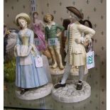 Royal Worcester Hadley Collection Figures: The Gallants Lady & The Gallant(2)