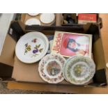 A mixed collection of items to include: Brambley hedge season plates, picnic plate, Royal