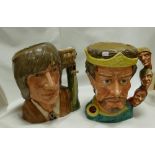 Royal Doulton large character jugs from the shakespear collection:Macbeth D6667 and Romeo D6670 (